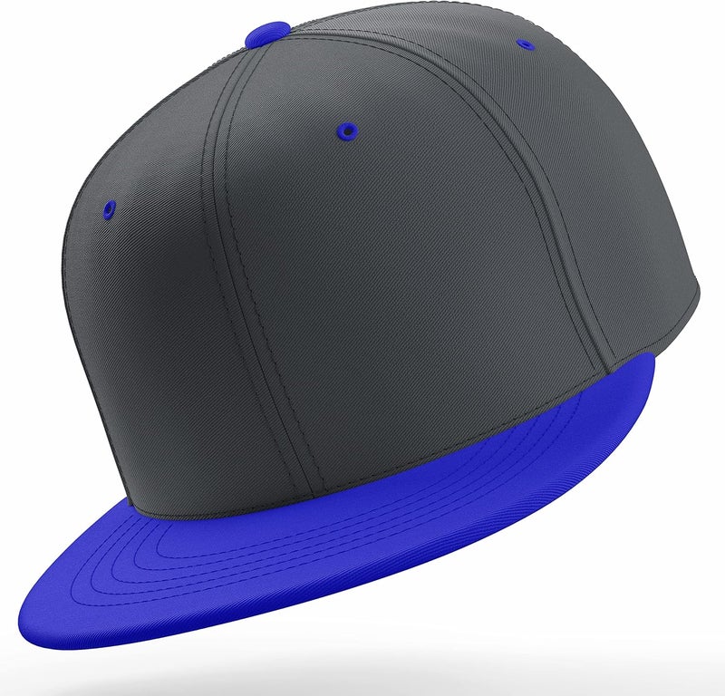 Daxton Store Classic Blank Snapback Flat Bill Visor Hat Cap One Size Adjustable Back - Image 4